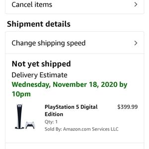 Confirmed Sony PS5 digital edition